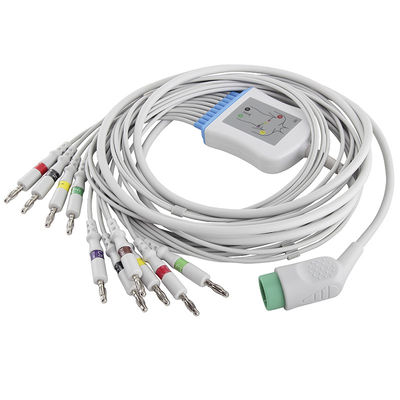 كابل EKG المتوافق مع Med-tronic Direct-Connect وأسلاك الرصاص IEC 4.0Banana