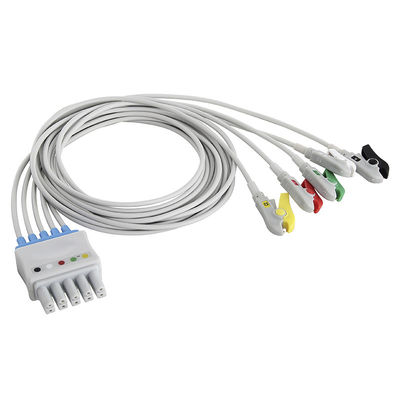 Siemens Drager ECG Leadwires 5956359 MP03414 Set 5 Lead Grabber Clip to Dual 5 Pin Connector