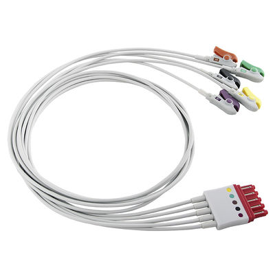 P-Fhilips M1978A M1976A 989803125881 ECG سلك الرصاص 5 كابل الرصاص سلك الرصاص IEC Clip MP 40 IntelliVue M1167A  MRx