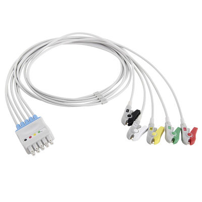 GE Healthcare Marquette ECG Leadwires 412681-001 GE Dash 2500 Solar 8000 5 Lead IEC Clip