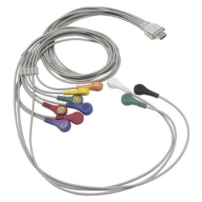 Vasomedical Biocare Holter ECG Cable و Leadwires 10 أسلاك توصيل
