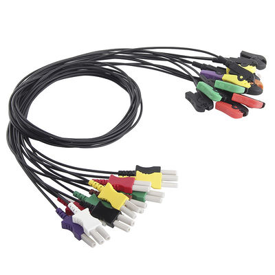 Spacelabs Radio Translucent Wire 1 متر شفاف 10 كابل الرصاص ECG الرصاص