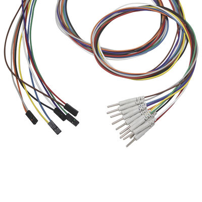 أقطاب DuPont EEG 2 دبوس التوصيل إلى 2.00 مم دبوس الأسلاك المطلية الذهب EEG EMG سلك الرصاص القطب