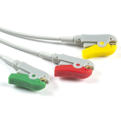 AAMI 6Pin ECG Cable و Leadwires 3 Lead IEC Clip Connector ECG Cable