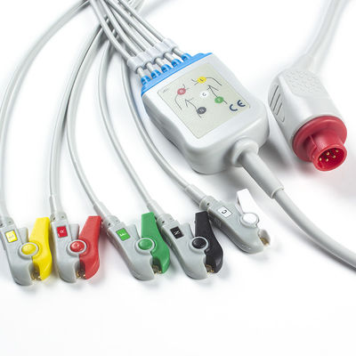 Bionet BM3 / 5 ECG كابلات وأسلاك الرصاص 5 موصل IEC 8Pin موصل كابل تخطيط القلب