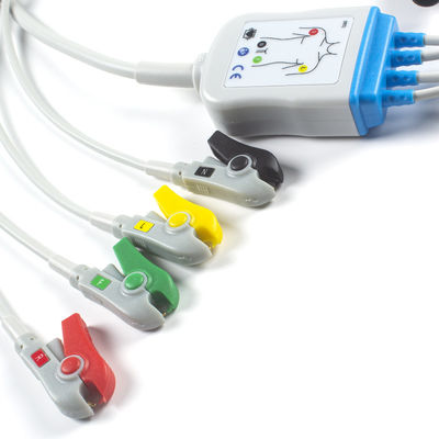 كوربولس 3 كبل ECG وأسلاك ليدواير 4 أطراف الرصاص IEC Clip 11pin Connector ECG Cable