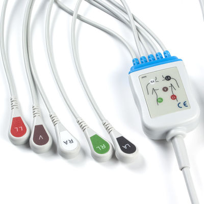 كابلات P-Hilips ECG وأسلاك الرصاص 12pin 5 Lead M1975A ECG Cable