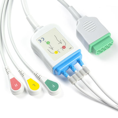 GE Marquette 2021141-002 2001292-001 كابلات ECG وأسلاك الرصاص 3 الرصاص IEC 11pin موصل كابل ECG