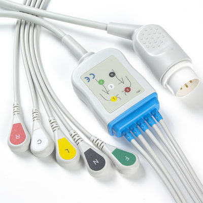 كابلات تخطيط القلب للكبار من P-Hilips وأسلاك الرصاص 8pin 3 كابل تخطيط القلب المفاجئ