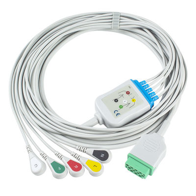 GE Marquette CBM-05NA-10AS-0001 كابلات ECG وأسلاك الرصاص 5 الرصاص IEC 11pin موصل كابل ECG