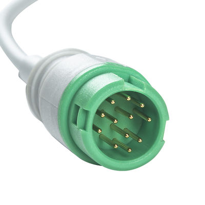 Mindray Datascope 040-000963-00 EA6252B كابلات ECG وأسلاك الرصاص 12pin موصل ECG كابل 5 الرصاص IEC المفاجئة