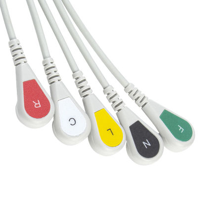 Mindray Datascope 040-000963-00 EA6252B كابلات ECG وأسلاك الرصاص 12pin موصل ECG كابل 5 الرصاص IEC المفاجئة