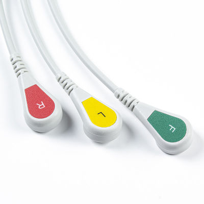 Nihon Kohden ECG Cables و Leadwires CB-72353P 11pin OEC-6102A Connector ECG Cable 3 Lead IEC snap