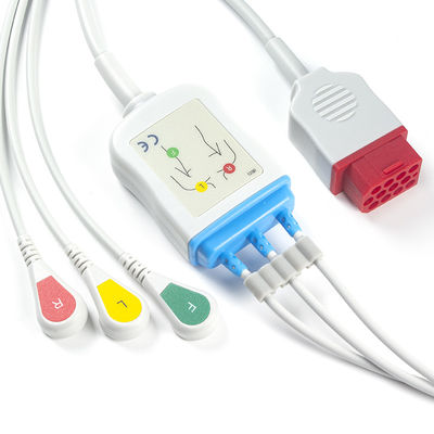 Bionet موديل جديد BM3 BM5 ECG كابلات وأسلاك الرصاص المفاجئة كابل ECG 3 الرصاص IEC 12 دبوس موصل
