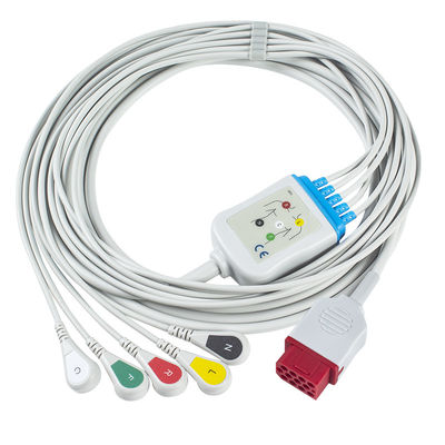 Bionet جديد BM3 BM5 BM7 5 كابلات ECG الرصاص وأسلاك الرصاص المفاجئة ECG كابل IEC 12 دبوس