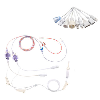 Mindray IBP Transducer مزدوج نوع مزدوج يمكن التخلص منها محول ضغط الدم لكابل محول IBP