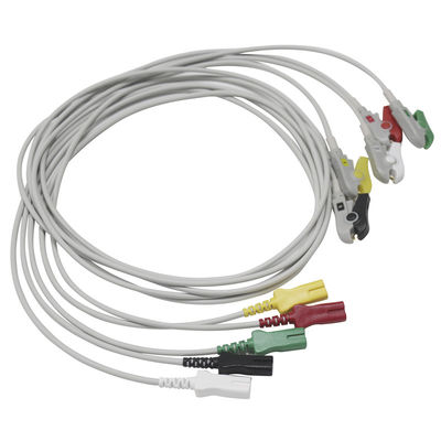 LL ECG Leadwires 5 Lead Snap Grabber Type Dual Pin AAMI 6PIN بيونيت Datex S-iemens GE-Hellige Kontron