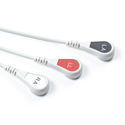 Edan متوافقة الاتصال المباشر كابل ECG والأسلاك الرئيسيّة 6Pin عالمية AAMI 3Lead AHA Snap