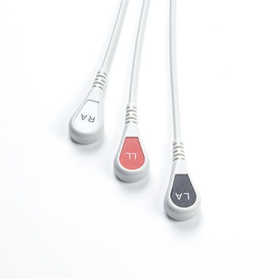 Edan متوافقة الاتصال المباشر كابل ECG والأسلاك الرئيسيّة 6Pin عالمية AAMI 3Lead AHA Snap
