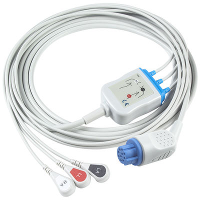 لـ Datex Ohmeda متوافقة لـ كابل ECG المباشر والأسلاك الرئيسيّة 3Lead AHA Snap