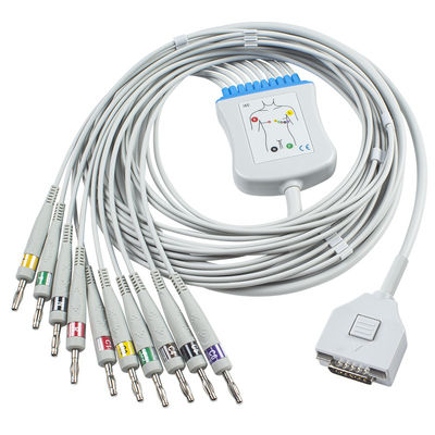 كابل Fukuda ME EKG KP-500 KP-500D Cardisuny EKG كابل مراقبة المريض 10 أسلاك توصيل IEC Banana 4.0 موصل