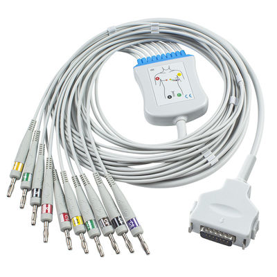 فوكودا دينشي CP-101LD FX101 FX-7202 IEC Banana 4.0 10 Leads EKG Patient Monitor Cable ECG Cords