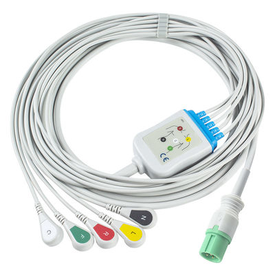 كابلات ECG Contec والأسلاك الرصاصية 7pin Connector CMS 7000 8000 5000 نموذج جديد كابل ECG 5Lead Grabber