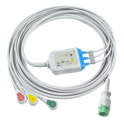 زول قطعة واحدة كابل ECG والأسلاك الرئيسي 6Pin كابل ECG 3قناة كابل EKG