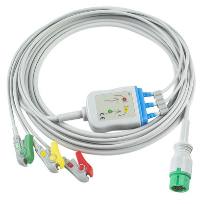يونكر قطعة واحدة كابل ECG والأسلاك الرؤية 9Pin كابل ECG 3قناة كابل EKG