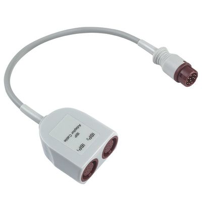 P-Hilips كابل محول IBP مزدوج مع وصلة 12 دبوس ، طول 0.3 متر ، ومادة TPU للاستخدام الطبي