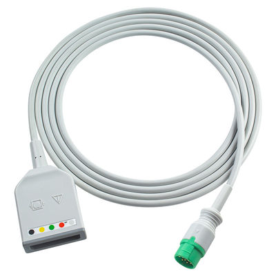 بيو لايت 12pin ECG كابل المكيف الكهربائي الكهربائي الكهربائي الكهربائي M7000 M8000A M8500 M9500 كابلات التوسيع الكهربائية الكهربائية