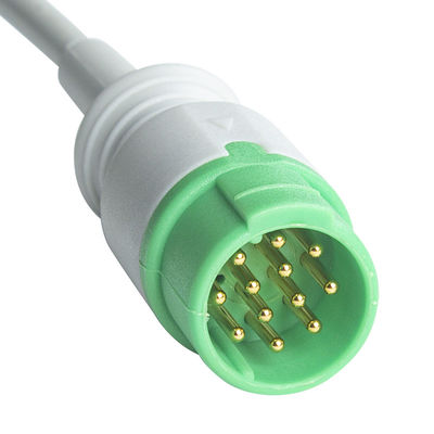 بيو لايت 12pin ECG كابل المكيف الكهربائي الكهربائي الكهربائي الكهربائي M7000 M8000A M8500 M9500 كابلات التوسيع الكهربائية الكهربائية