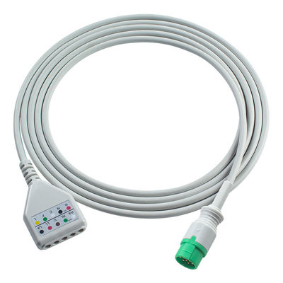 بيولايت 12pin ECG كابل المكيف ECG كابل Din Style M7000 M8000A M8500 M9500 كابلات تمديد ECG
