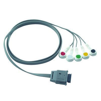 TPU Edan 5الرصاص ECG هولتر كابل IEC قصيرة العمر 24 شهرا للأداة الطبية الحيوية