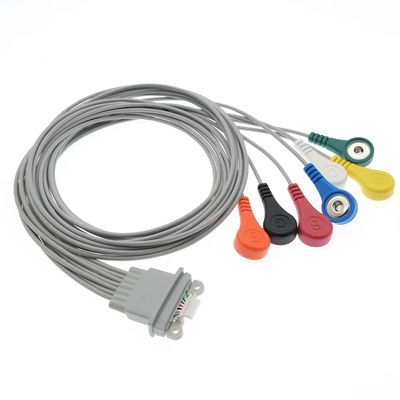 متوافق مع Schiller Medilog AR12 Plus ECG Holter كابل 7Lead IEC Snap AR4 Plus FD5