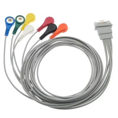 متوافق مع Schiller Medilog AR12 Plus ECG Holter كابل 7Lead IEC Snap AR4 Plus FD5