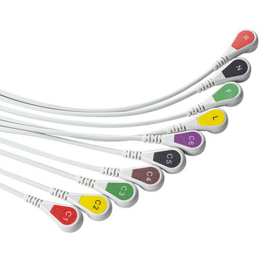 متوافق P-Hilips Trim 10Lead كابل ECG IEC Snap لـ PageWriter Trim I ، PageWriter Trim II