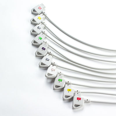 متوافق P-Hilips Trim 10Lead كابل ECG IEC Snap لـ PageWriter Trim I ، PageWriter Trim II
