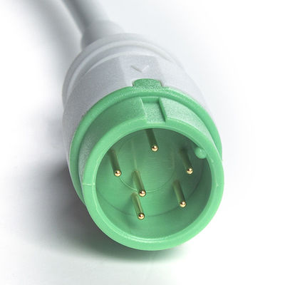 الرمادي متوافق IVY 5Lead كابل ECG AHA Snap 1m 3.0 قطر