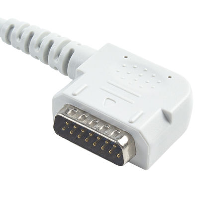 كابل الكمبيوتر الكهربائي القلبي الخالي من اللاتكس 15Pin 10Lead IEC/AHA لـ 108 109 110 1210 1211 601 Cardico 302