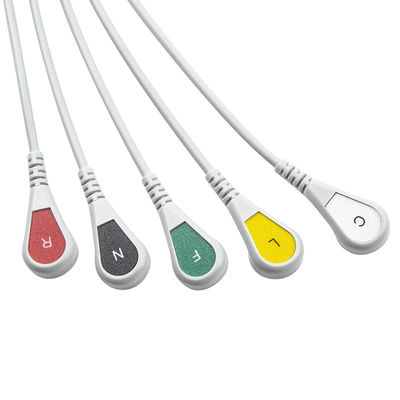 كابل 5Lead ECG IEC Snap مع اللون الرمادي متوافق مع FIMED STAR 8000
