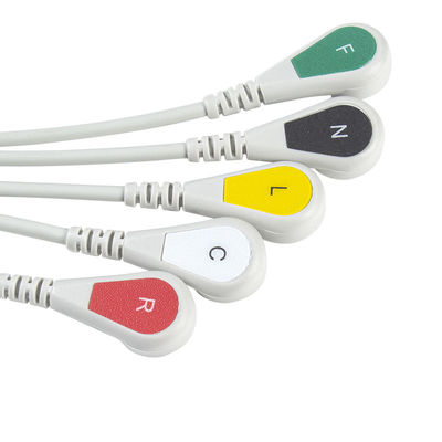 كابل 5Lead ECG IEC Snap مع اللون الرمادي متوافق مع FIMED STAR 8000
