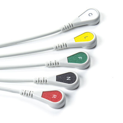 كابل 5Lead ECG IEC Snap مع اللون الرمادي متوافق مع FIMED STAR 8000