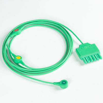 أسلاك الرؤية القابلة لإعادة الاستخدام لـ ECG Drager Sie-mens Monolead 3Lead IEC Snap MS14555 أسلاك الرؤية لـ ECG