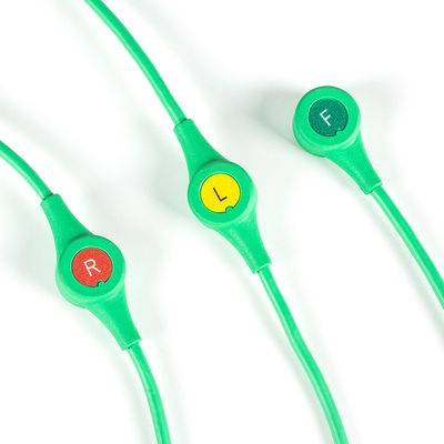 أسلاك الرؤية القابلة لإعادة الاستخدام لـ ECG Drager Siemens Monolead 3Lead IEC Snap MS14555 أسلاك الرؤية لـ ECG