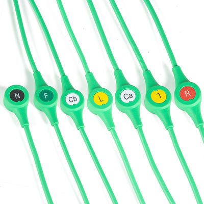 MS14682 كابل ECG Drager ECG عقدة واحدة أحادية 6Lead Leadwires IEC Snap