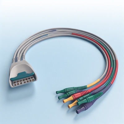 كابل فيليبس لـ ECG 5 رصاص 12Pin M1975A للبالغين والأطفال