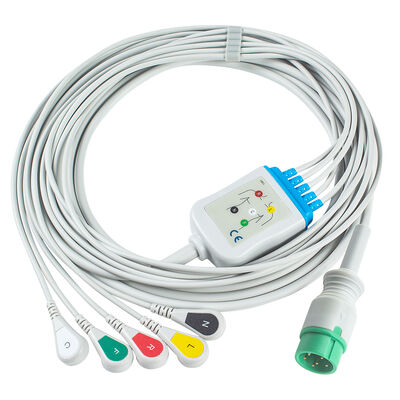 كابل ECG وأسلاك الرصاص الإبداعية 12K 6pin