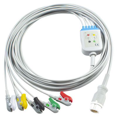 كابل ECG 5 الرصاص 12Pin M1975A للبالغين والأطفال