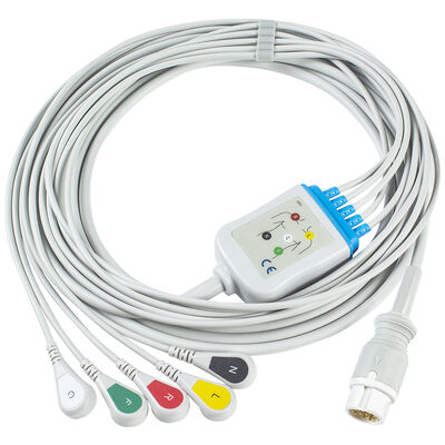 كابل ECG 5 الرصاص 12Pin M1975A للبالغين والأطفال